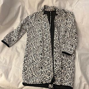 Soft black and white lightweight coat by Philosophy